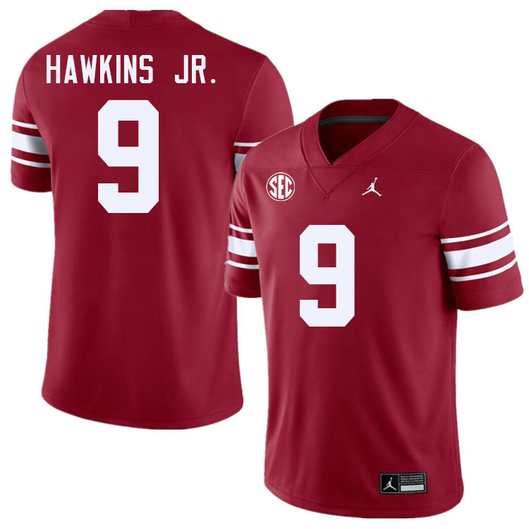 Men #9 Michael Hawkins Jr. Oklahoma Sooners 2024 SEC Conference College Football Jerseys-Throwback